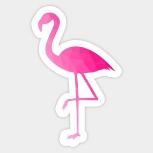 Flamingo hot pink ombre geometric mesh pattern Sticker